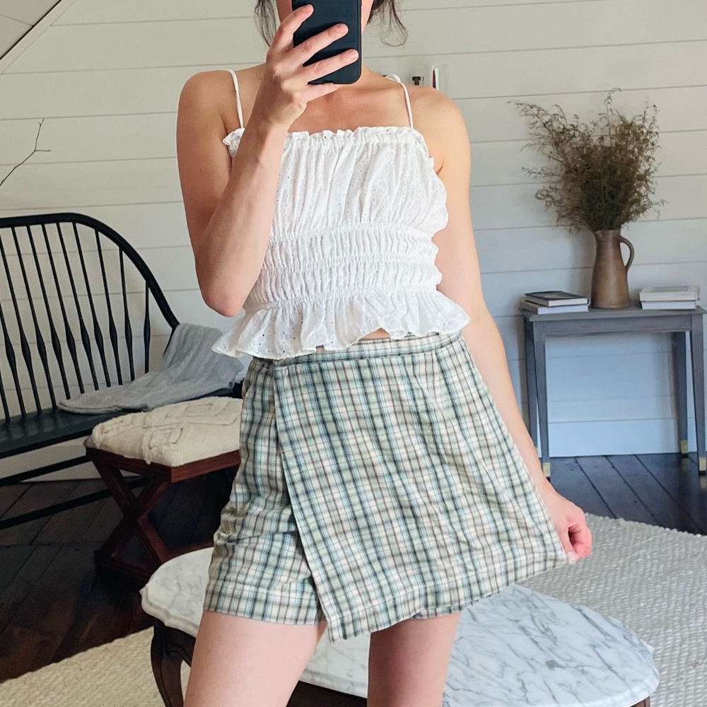Vintage plaid skort
